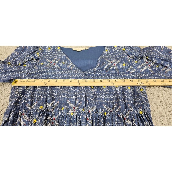 Forever That Girl Anthropologie Blouse Western Boho Cropped Long Sleeve Womens M - Picture 15 of 16